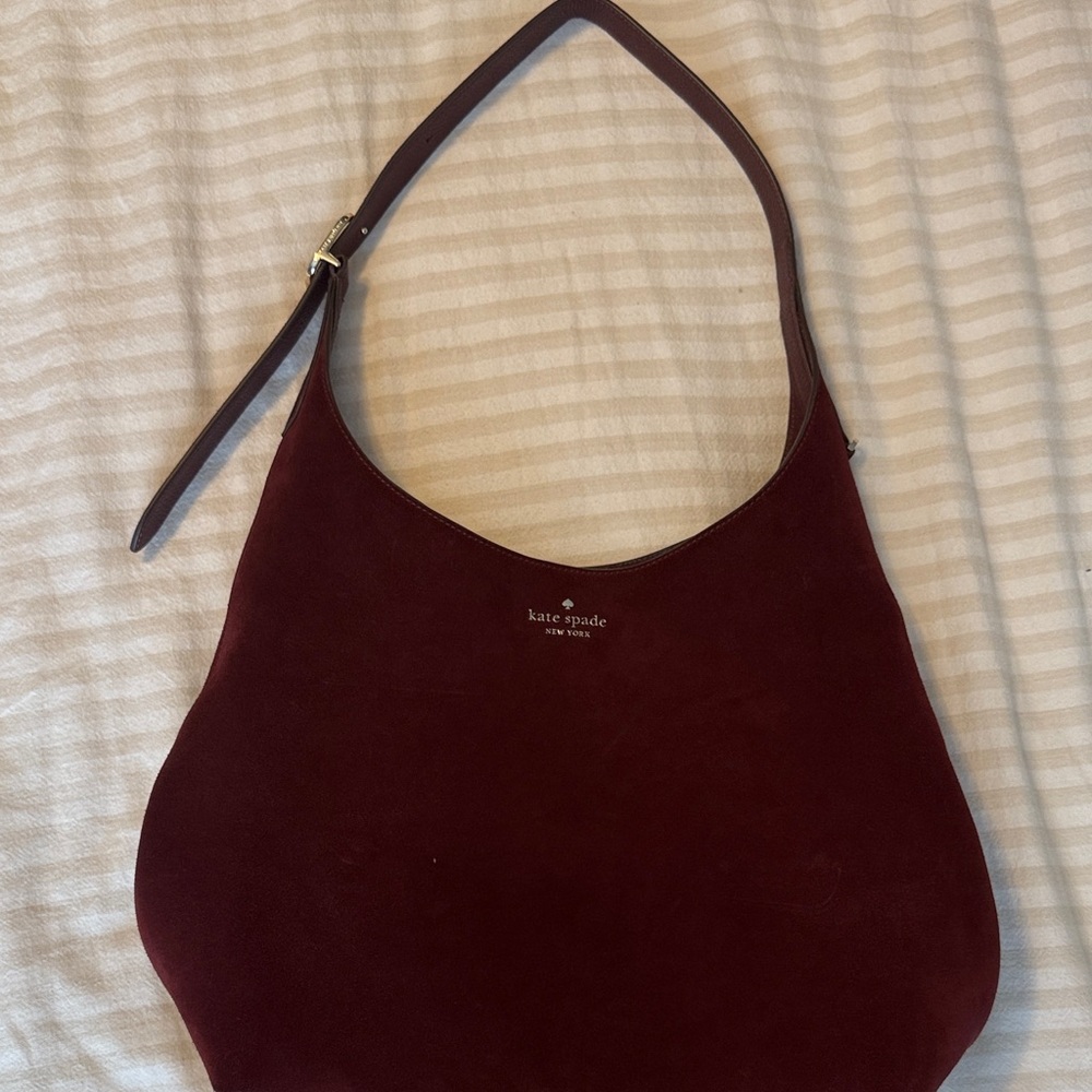 Kate Spade burgady suede Shoulder Bag